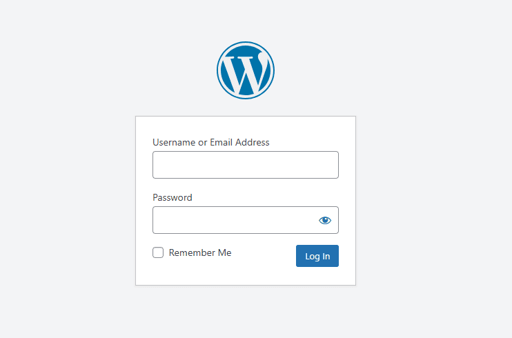 Log in to WordPress